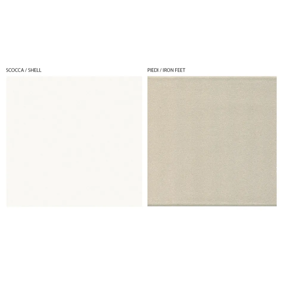 Příborník do obývacího pokoje se 4 dveřmi v bílé skleněné povrchové úpravě Made in Italy - Eline Viadurini