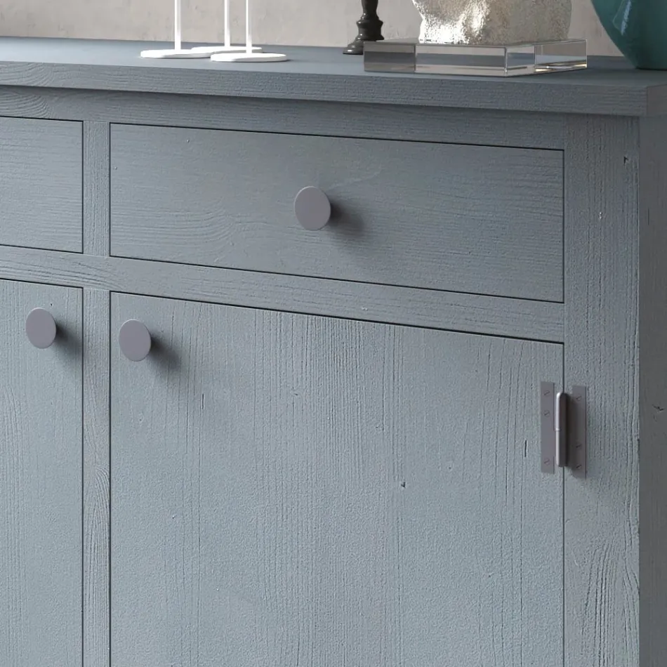 Příborník do obývacího pokoje z masivního jedlového dřeva 4 přihrádky Made in Italy - Pascual Viadurini