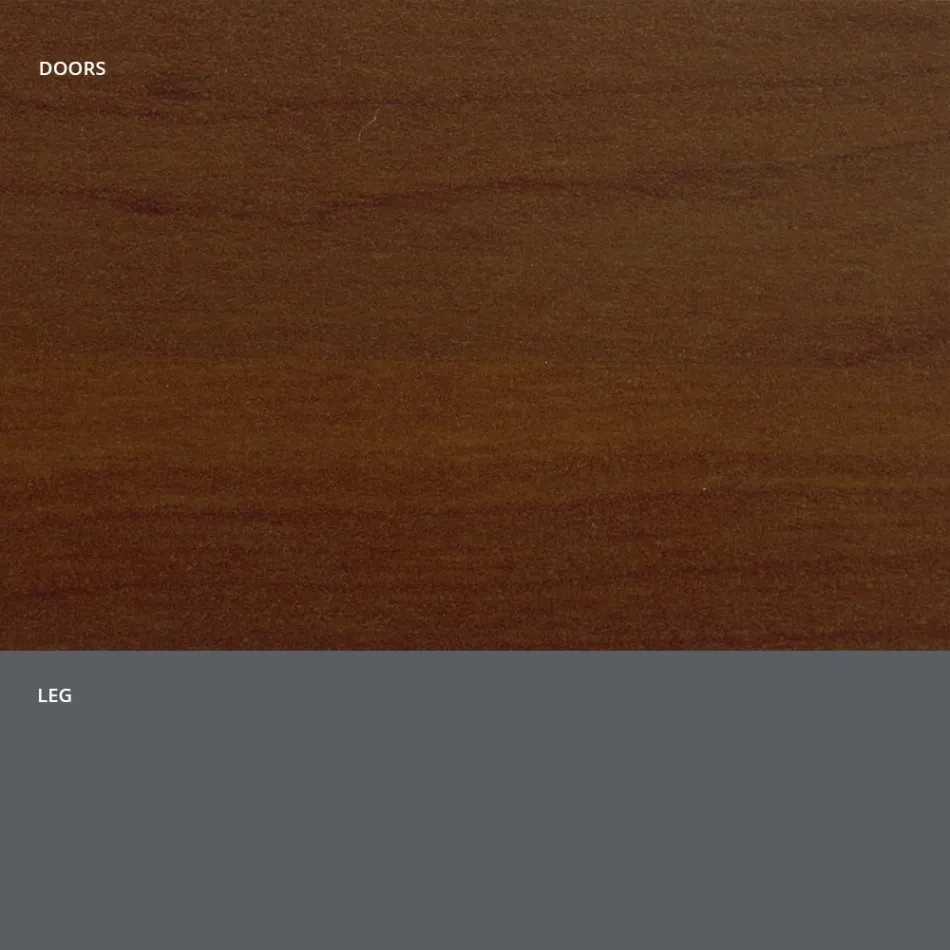 Příborník do obývacího pokoje z matného dřeva a HPL laminátu Made in Italy - Fiorenza Viadurini