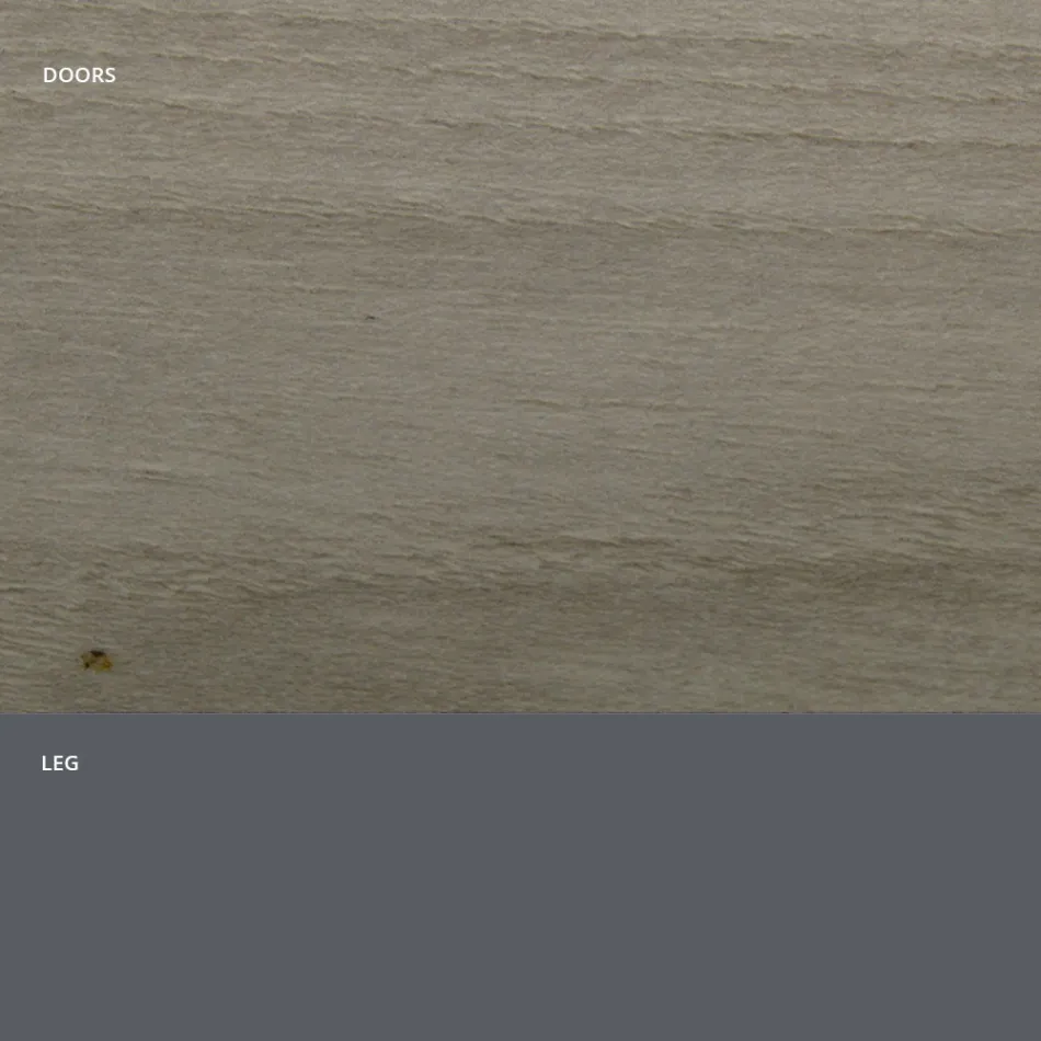 Příborník do obývacího pokoje z matného dřeva a HPL laminátu Made in Italy - Fiorenza Viadurini