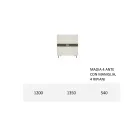 Příborník do obývacího pokoje z Mdf a podpěra pro 4 nohy Made in Italy - Teresina Viadurini