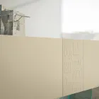 Příborník do obývacího pokoje z matného lakovaného Mdf a skla Made in Italy - Ninetta Viadurini