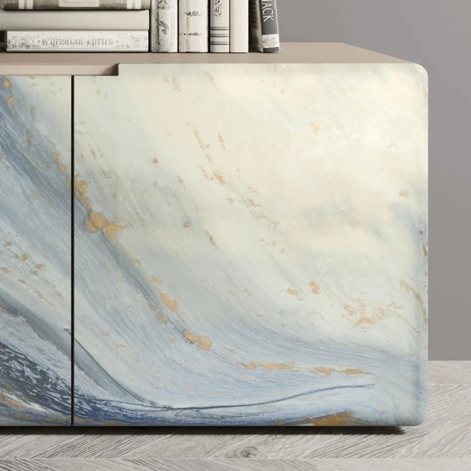 Příborník do obývacího pokoje se 3 dveřmi v různých povrchových úpravách Made in Italy - Ole Viadurini