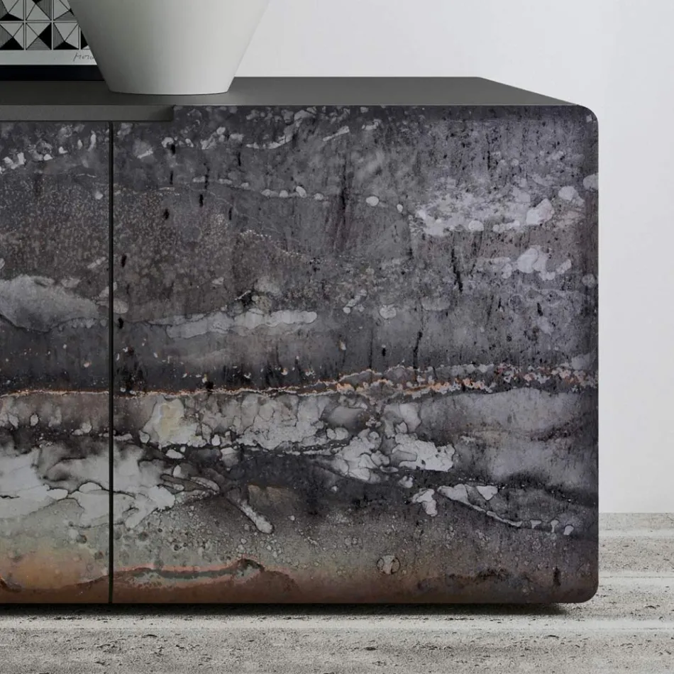 Příborník do obývacího pokoje se 3 dveřmi v různých povrchových úpravách Made in Italy - Ole Viadurini