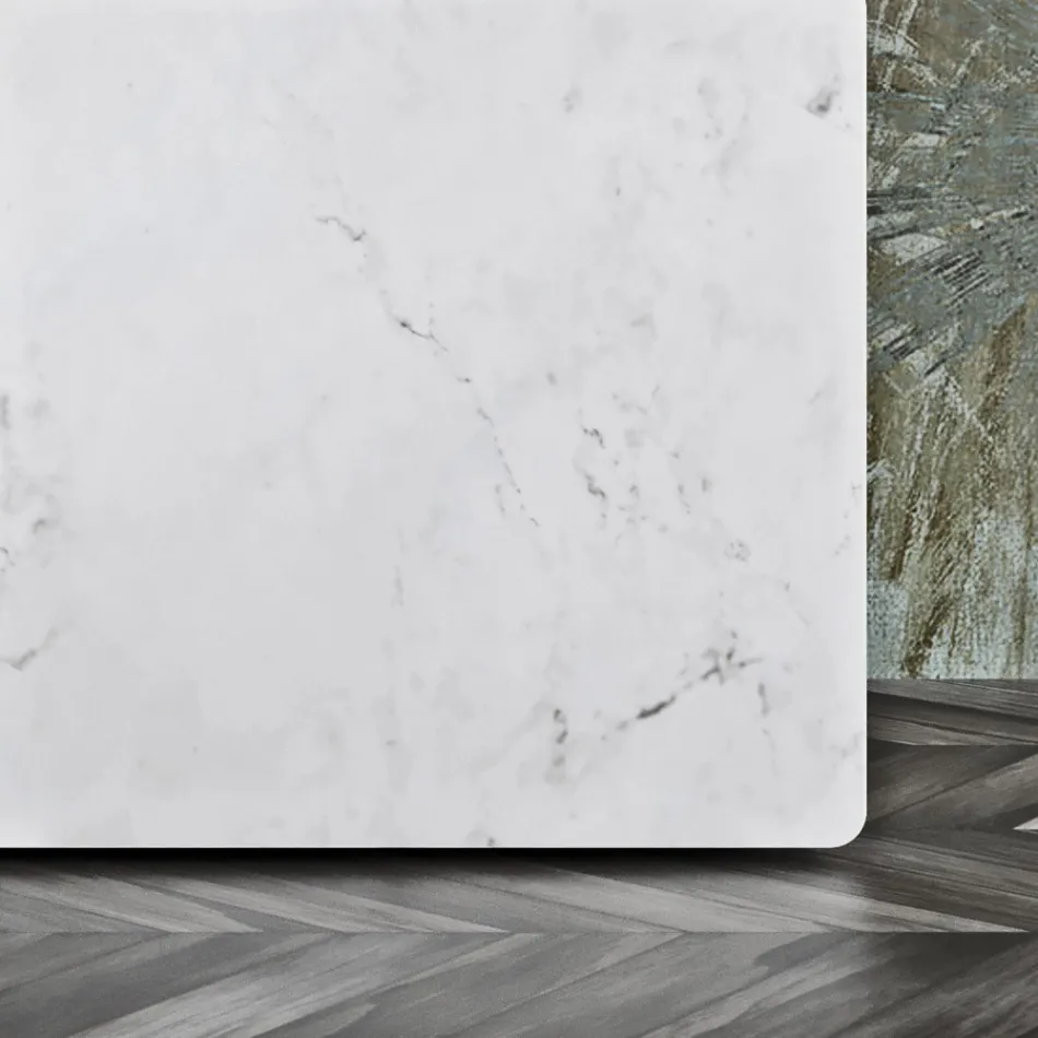 Příborník do obývacího pokoje se 3 dveřmi v povrchové úpravě Carrara Marble Made in Italy - Finn Viadurini