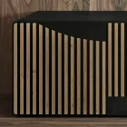 Příborník do obývacího pokoje se 3 dveřmi v povrchové úpravě severský knotovaný dub - Linda Viadurini