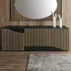 Příborník do obývacího pokoje se 3 dveřmi v povrchové úpravě severský knotovaný dub - Linda Viadurini