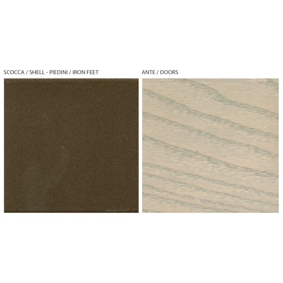 Příborník do obývacího pokoje se 3 dveřmi v pískovém provedení Made in Italy - leden Viadurini