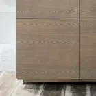 Příborník do obývacího pokoje se 4 dveřmi v úpravě Cappuccino Made in Italy - Eda Viadurini