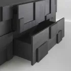 konstrukce komoda leštěný modřínového dřeva tepelně zpracován Azalea Viadurini