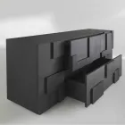 konstrukce komoda leštěný modřínového dřeva tepelně zpracován Azalea Viadurini