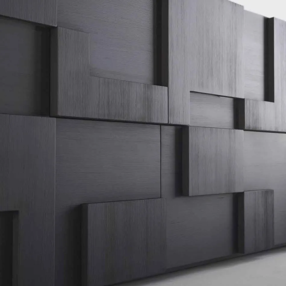 konstrukce komoda leštěný modřínového dřeva tepelně zpracován Azalea Viadurini