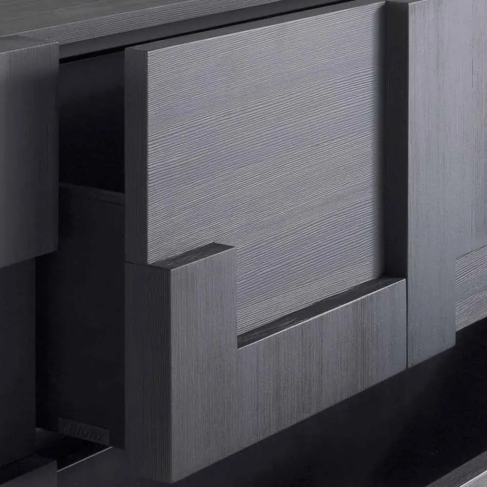 konstrukce komoda leštěný modřínového dřeva tepelně zpracován Azalea Viadurini