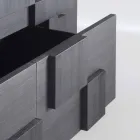 konstrukce komoda leštěný modřínového dřeva tepelně zpracován Azalea Viadurini