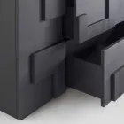 konstrukce komoda leštěný modřínového dřeva tepelně zpracován Azalea Viadurini