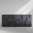 konstrukce komoda leštěný modřínového dřeva tepelně zpracován Azalea Viadurini