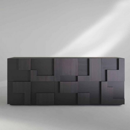 konstrukce komoda leštěný modřínového dřeva tepelně zpracován Azalea Viadurini