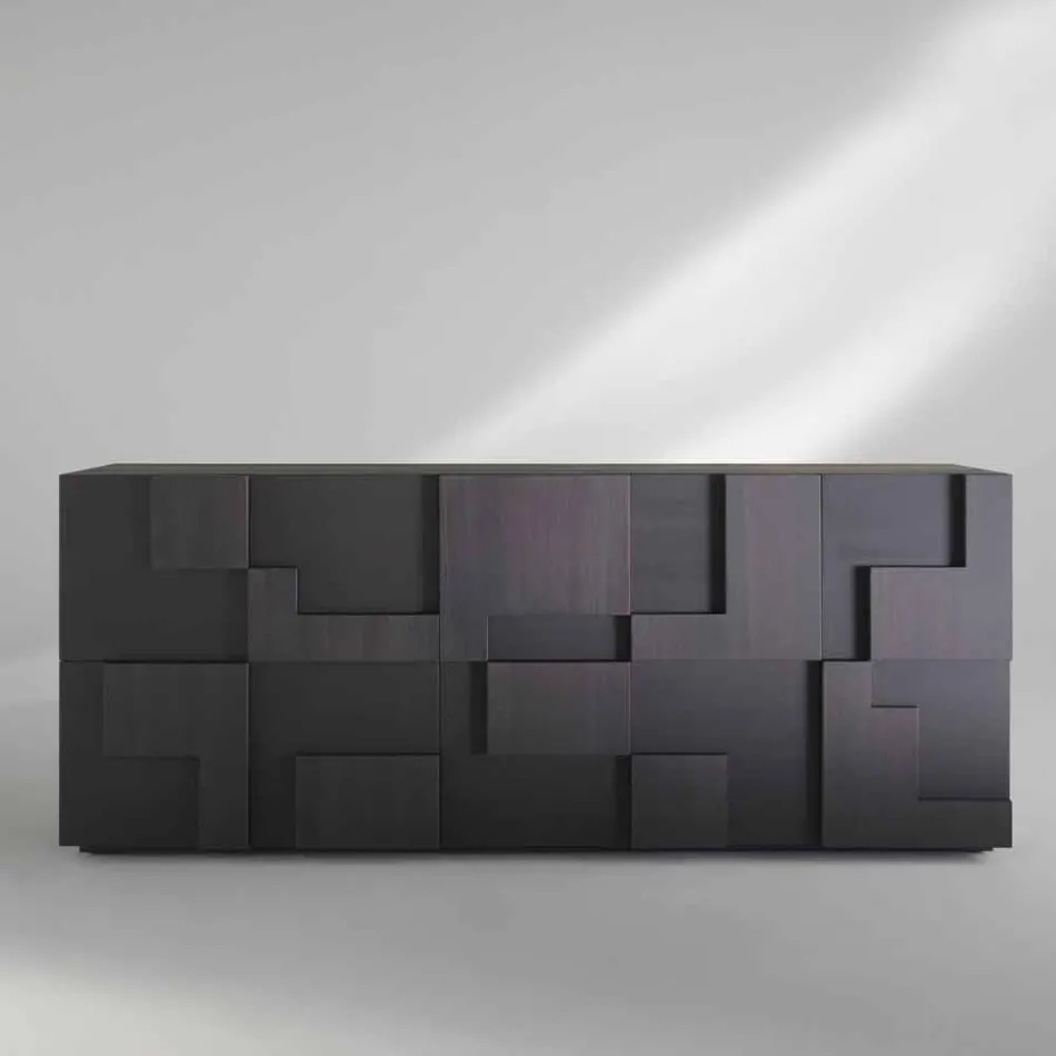 konstrukce komoda leštěný modřínového dřeva tepelně zpracován Azalea Viadurini