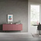 Příborník z ekologického dřeva pro obývací pokoj nebo vchod 4 dveře vyrobené v Itálii - Nazife Viadurini