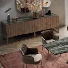 Příborník z ořechové dýhy Canaletto Made in Italy - Salerno Viadurini