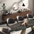 Příborník z ořechové dýhy Canaletto Made in Italy - Salerno Viadurini