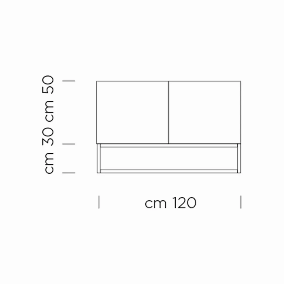 Příborník z ořechové dýhy Canaletto Made in Italy - Salerno Viadurini