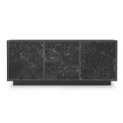 Příborník z lakovaného dřeva se 2 nebo 3 keramickými dvířky Vyrobeno v Itálii - Fiorenza Viadurini