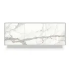 Příborník z lakovaného dřeva se 2 nebo 3 keramickými dvířky Vyrobeno v Itálii - Fiorenza Viadurini