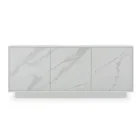 Příborník z lakovaného dřeva se 2 nebo 3 keramickými dvířky Vyrobeno v Itálii - Fiorenza Viadurini