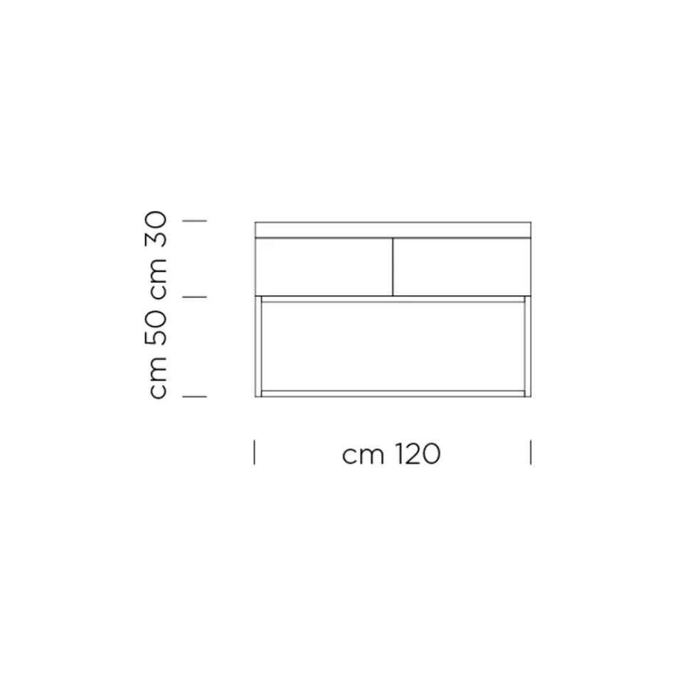 Příborník z jedlové laťovky s ořechovou dýhou Canaletto - Salerno Viadurini