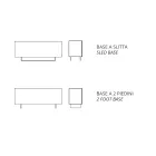 Příborník z melaminu se 3 dubovými dvířky a zrcadlem. Vyrobeno v Itálii - Romina. Viadurini