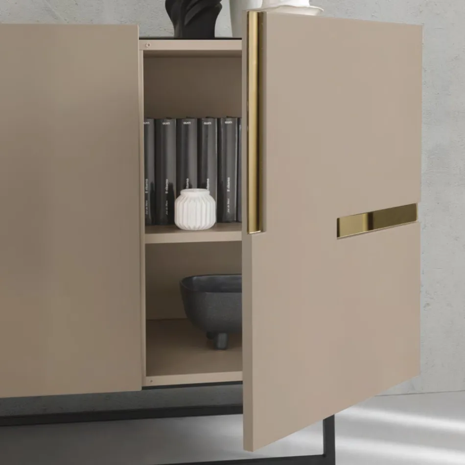 Madia v melaminu a Mdf s laminátovými vložkami Made in Italy - Gordita Viadurini