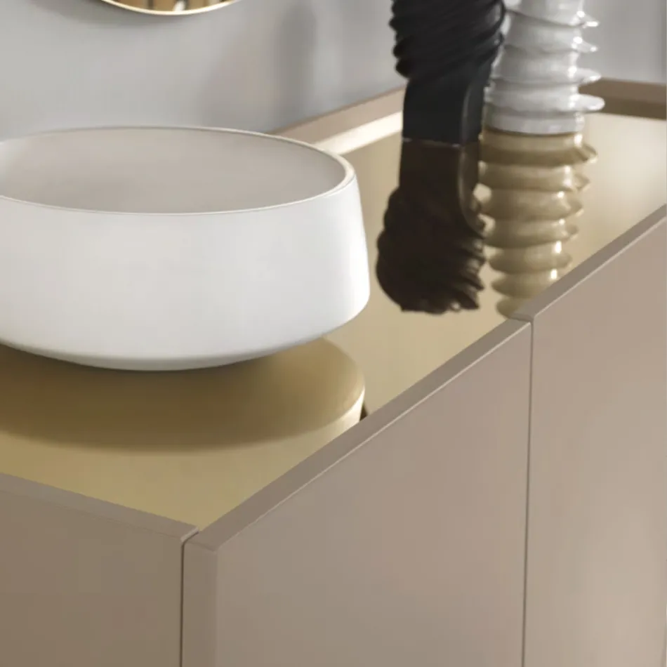 Madia v melaminu a Mdf s laminátovými vložkami Made in Italy - Gordita Viadurini