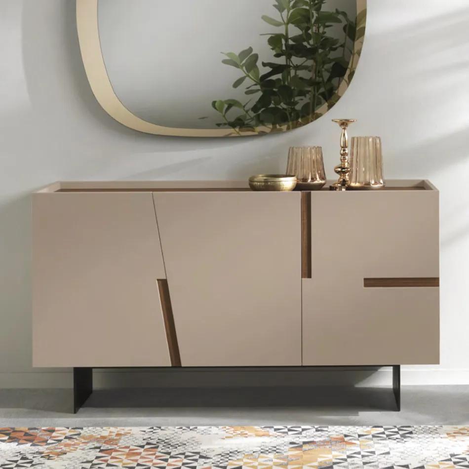 Madia v melaminu a Mdf s laminátovými vložkami Made in Italy - Gordita Viadurini