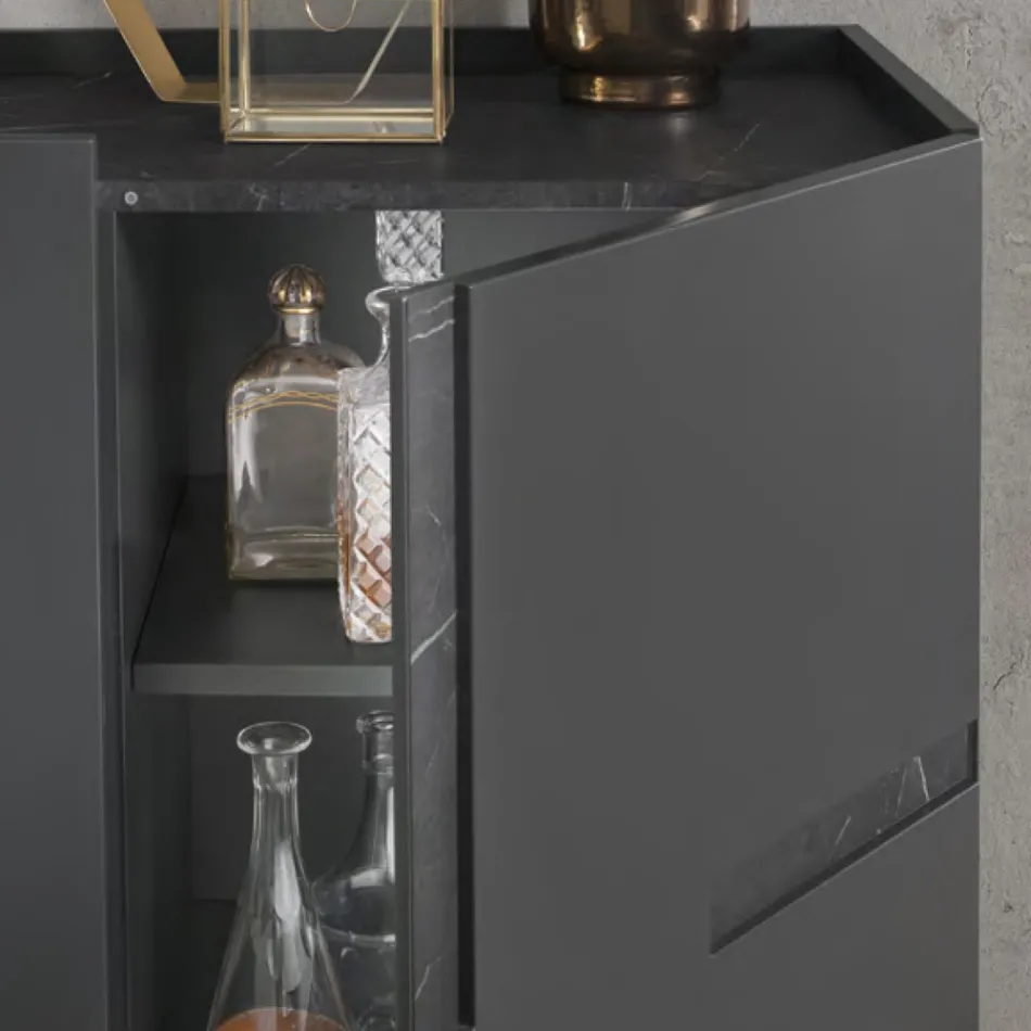 Madia v melaminu a Mdf s laminátovými vložkami Made in Italy - Gordita Viadurini