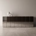 Moderní zrcadlový dřevěný příborník s elegantním designem vyrobený v Itálii - Ester