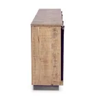 Příborník do obývacího pokoje z mangového dřeva a oceli se 2 dvířky a 3 zásuvkami - Sinfony Viadurini