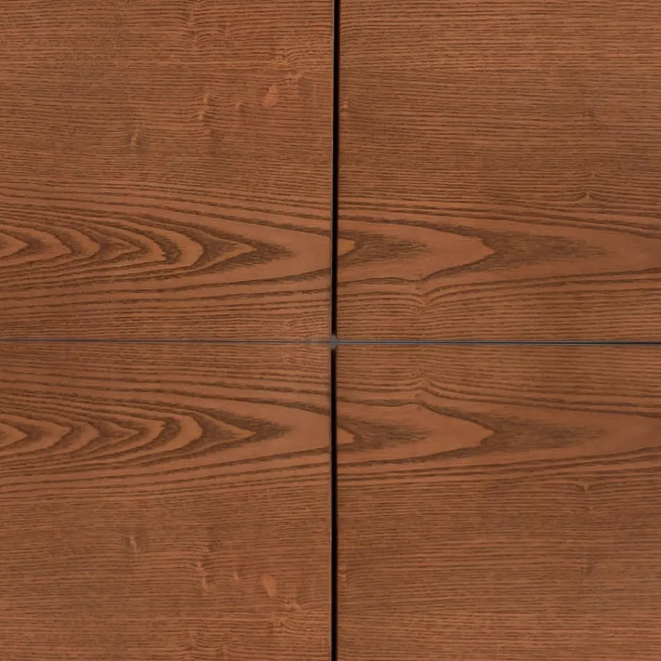 Příborník do obývacího pokoje Mdf konstrukce a masivní dřevo 4 dveře Made in Italy - Rosalba Viadurini