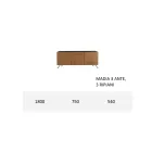 Příborník do obývacího pokoje z Mdf a masivního dřeva 2 nebo 3 dveře Made in Italy - Komora Viadurini