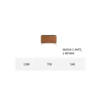 Příborník do obývacího pokoje z Mdf a masivního dřeva 2 nebo 3 dveře Made in Italy - Komora Viadurini