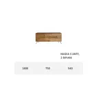 Příborník do obývacího pokoje z Mdf a masivního dřeva 2 nebo 3 dveře Made in Italy - Komora Viadurini
