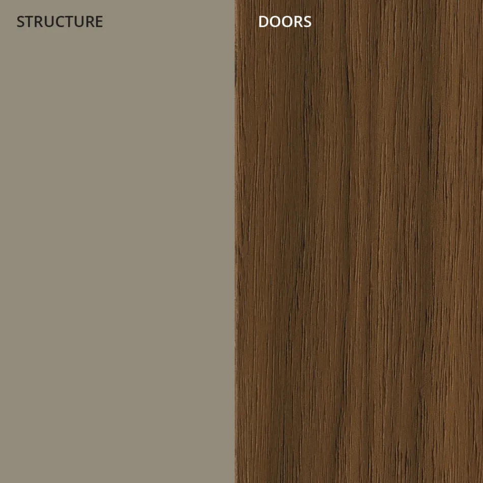 Příborník do obývacího pokoje z lakovaného Mdf 3dveřový se sítotiskem vkládáním - Saronno Viadurini