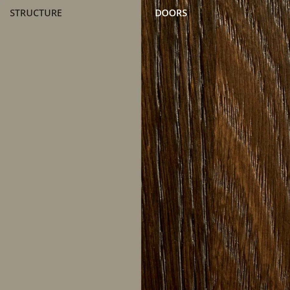 Příborník do obývacího pokoje z lakovaného Mdf 3dveřový se sítotiskem vkládáním - Saronno Viadurini