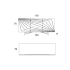 Příborník do obývacího pokoje z lakovaného Mdf 3dveřový se sítotiskem vkládáním - Saronno Viadurini