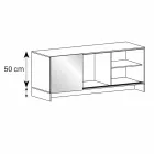 Příborník z obývacího pokoje z uzeného skla s bronzovými zrcadlovými dveřmi Vyrobeno v Itálii - hloupé Viadurini