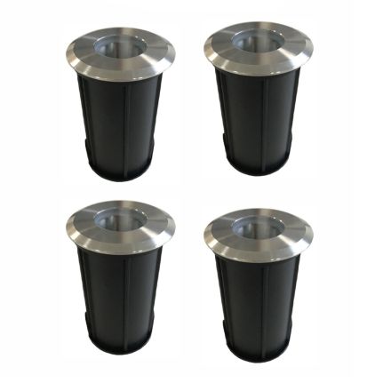 Kulatý 2W LED bodový značkovač z nerezové oceli 316, 4 kusy - Solina Viadurini