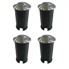 Marker Venkovní zapuštěné LED bodové světlo z nerezové oceli 4 kusy – kosočtverec Viadurini