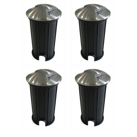 Marker Venkovní zapuštěné LED bodové světlo z nerezové oceli 4 kusy – kosočtverec Viadurini