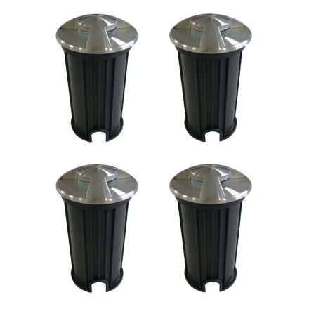 2W zapuštěný venkovní LED značkovač z nerezové oceli 4 kusy - Elisir Viadurini