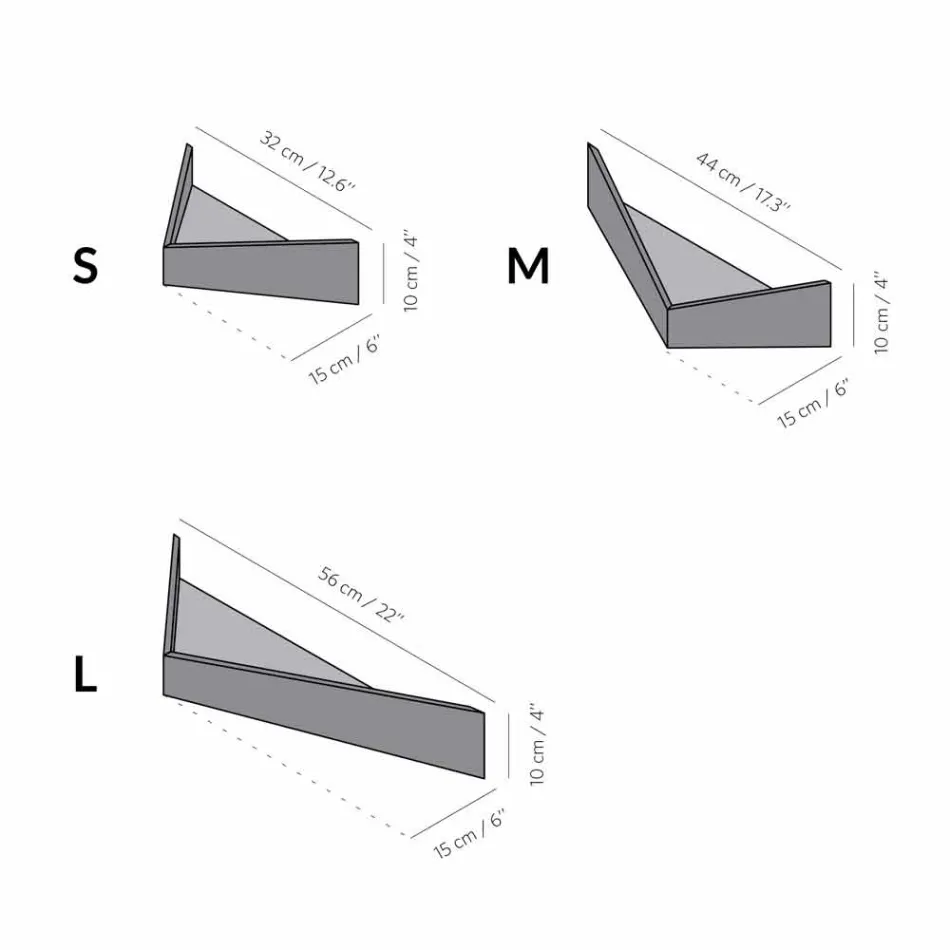 Designová nástěnná police z překližky a kovu s věšákem - Berema Viadurini